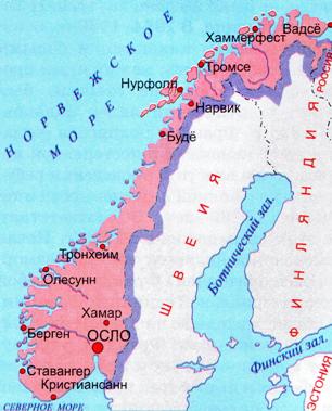 Норвегия карта. Подробная карта Норвегии. Скачать карту Норвегии