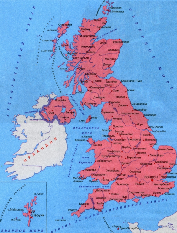 карта Англии. Карта Великобритании. Подробная карта Англии