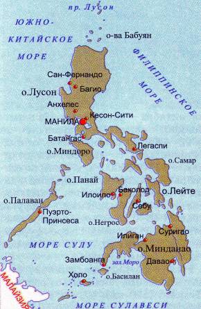 Филиппины карта. Филиппины карта мира