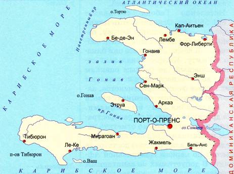 Гаити карта. карта острова Гаити