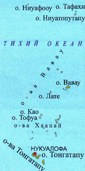 Тонга карта. Подробная карта Тонга